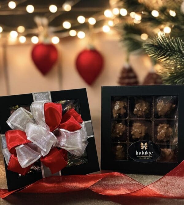 Christmas chocolate gift boxes.